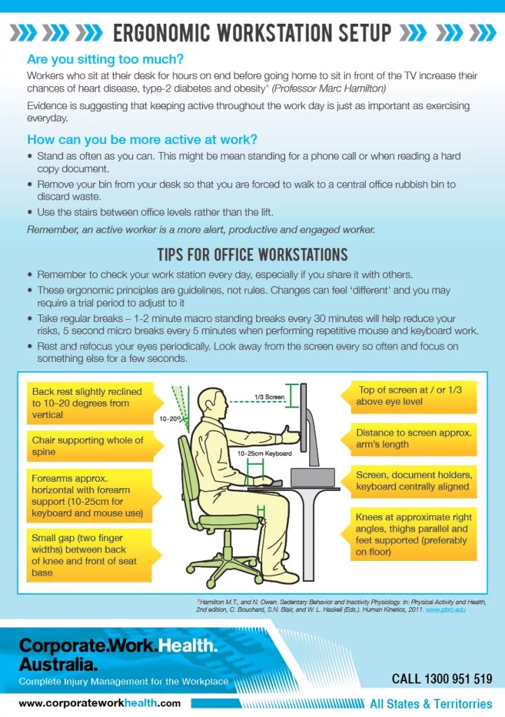 What is involved with an office workstation desk assessment ergo workstation flyer