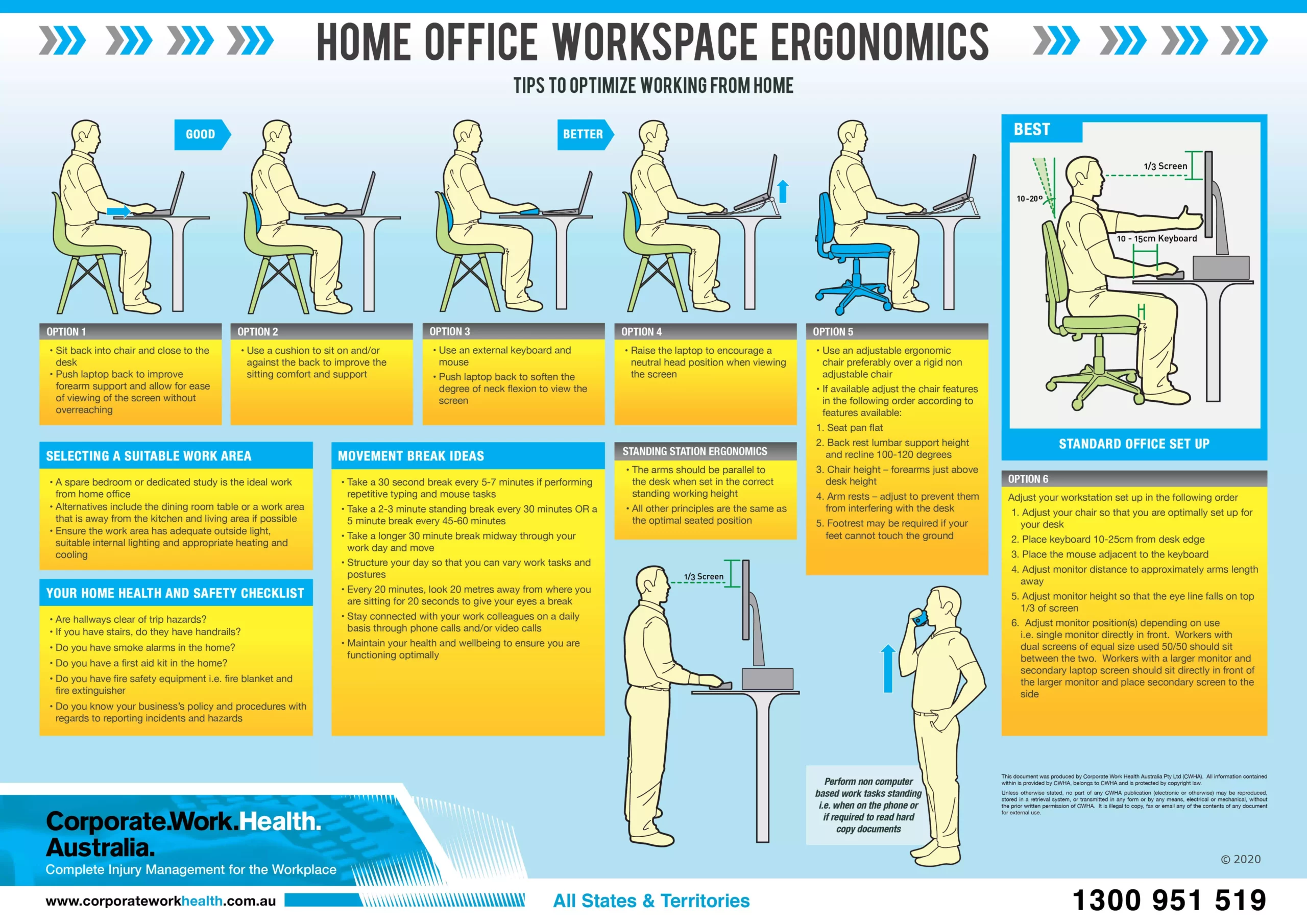 CWHA FREE Ergonomic Home Office Poster