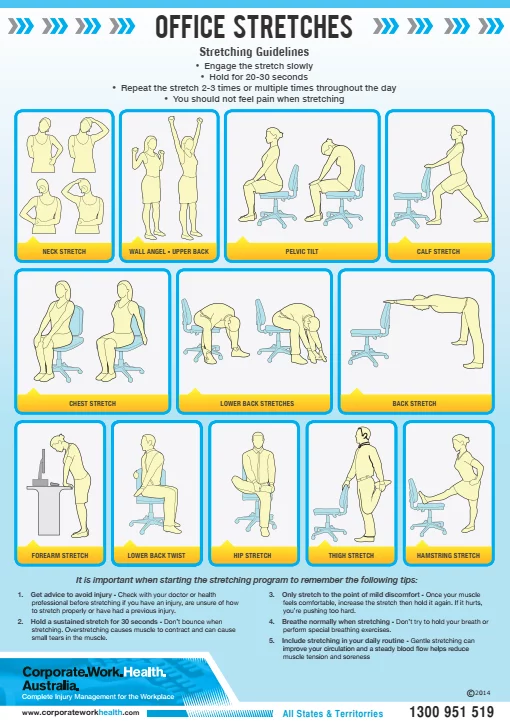 CWHA FREE Office Worker Stretches Poster